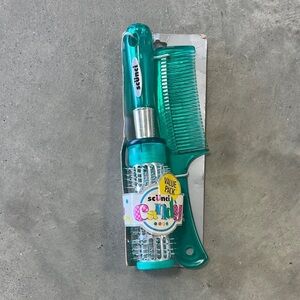 Vintage Y2K Scrunci Candy Round Brush Green NWT 2000 Comb NOS RARE HTF